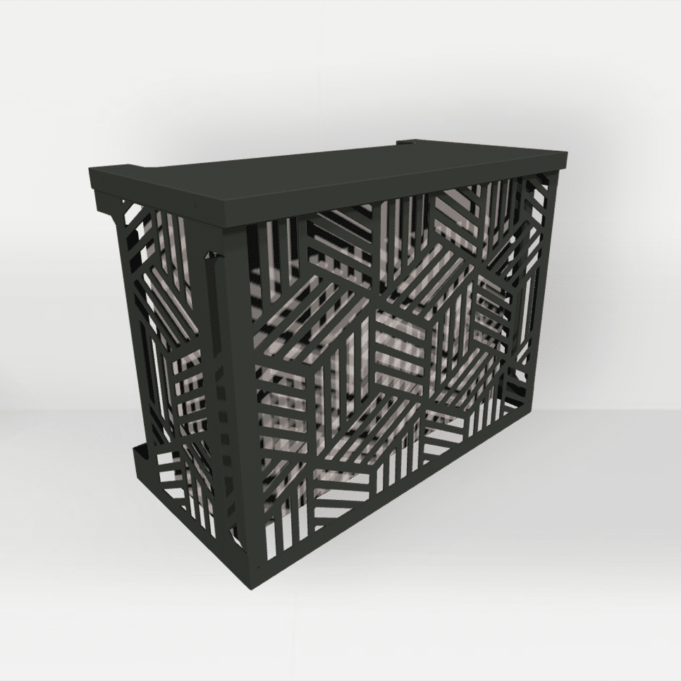 Cache climatiseur gris anthracite