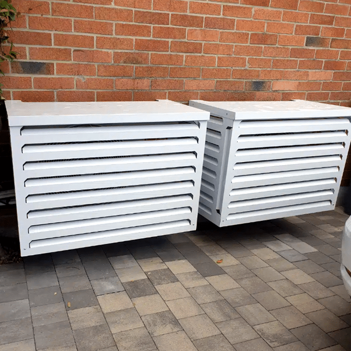 Cache clim blanc pour maison individuelle
